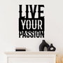 Wallity Live Your Passion Escultura de Pared Metálica Negra